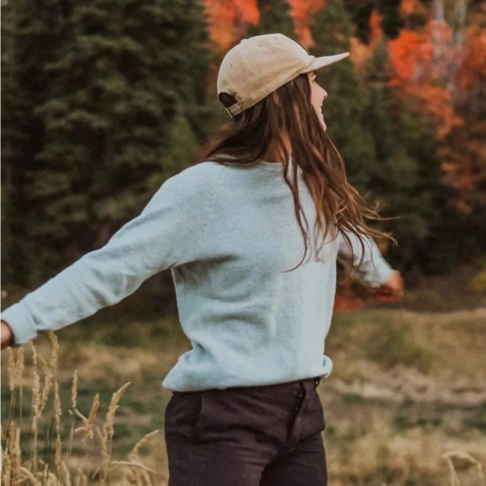 PAKA women’s sweater - The Original Crew in Light Blue - size small - Excellent - Picture 3 of 13